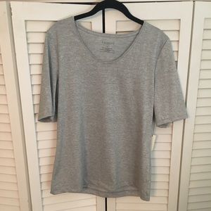 Talbots Silver Stretchy T-Shirt Size M